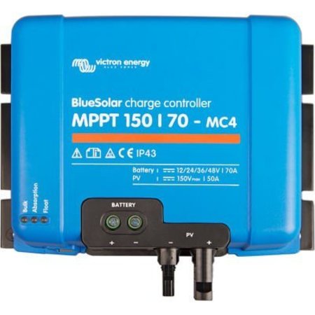 INVERTERS R US Victron Energy BlueSolar Charge Controller, MPPT 250/100-Tr Screw Connection VE.Can, Blue, Aluminum SCC125110441